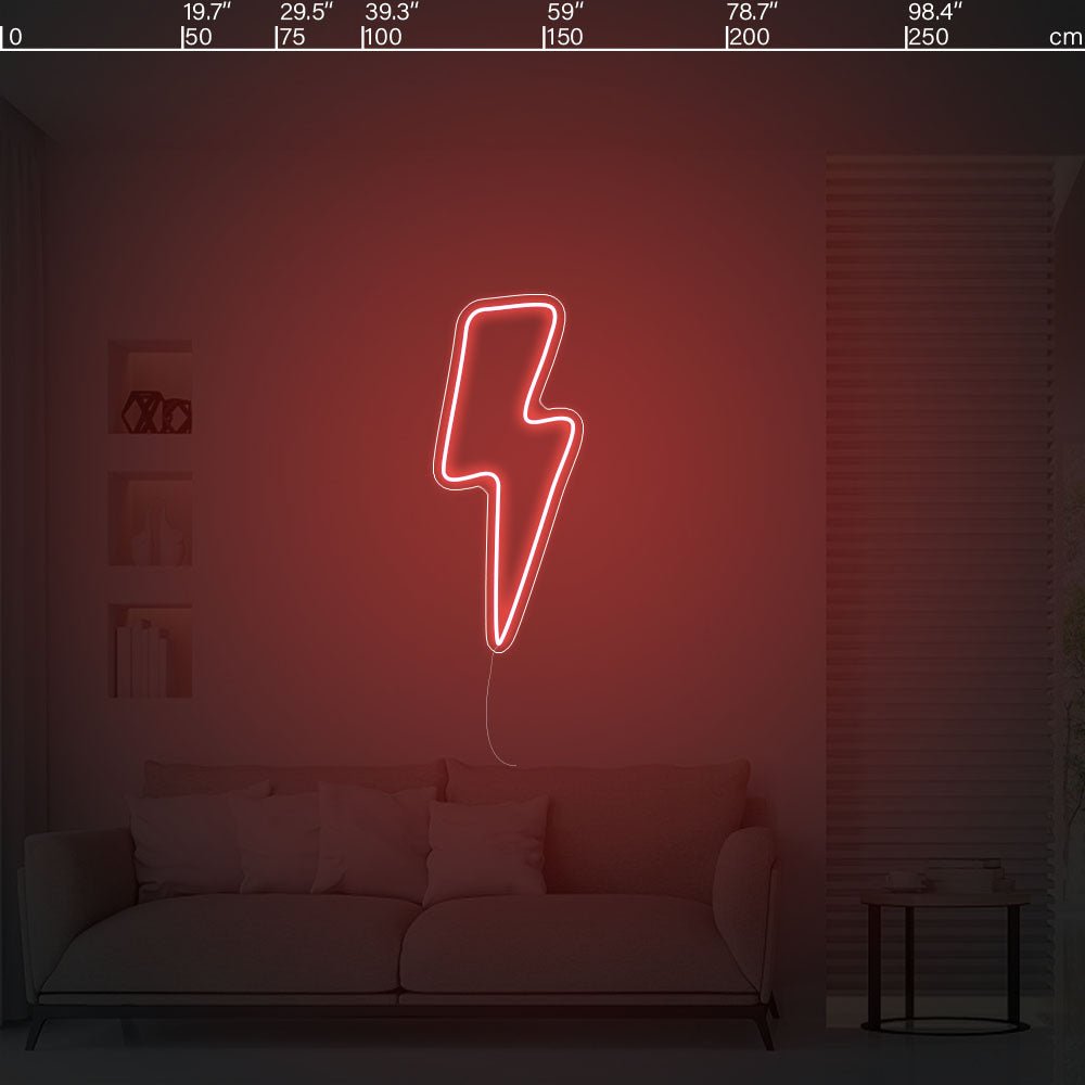 Led neon sign - Led neon bord - op maat gemaakt - custom - meerdere kleuren - figure(s) - Lightning - bliksem led neon sign