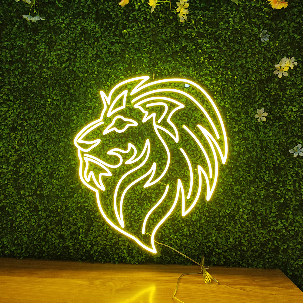 logo led neon bord - logo led neon sign - leeuw neon bord