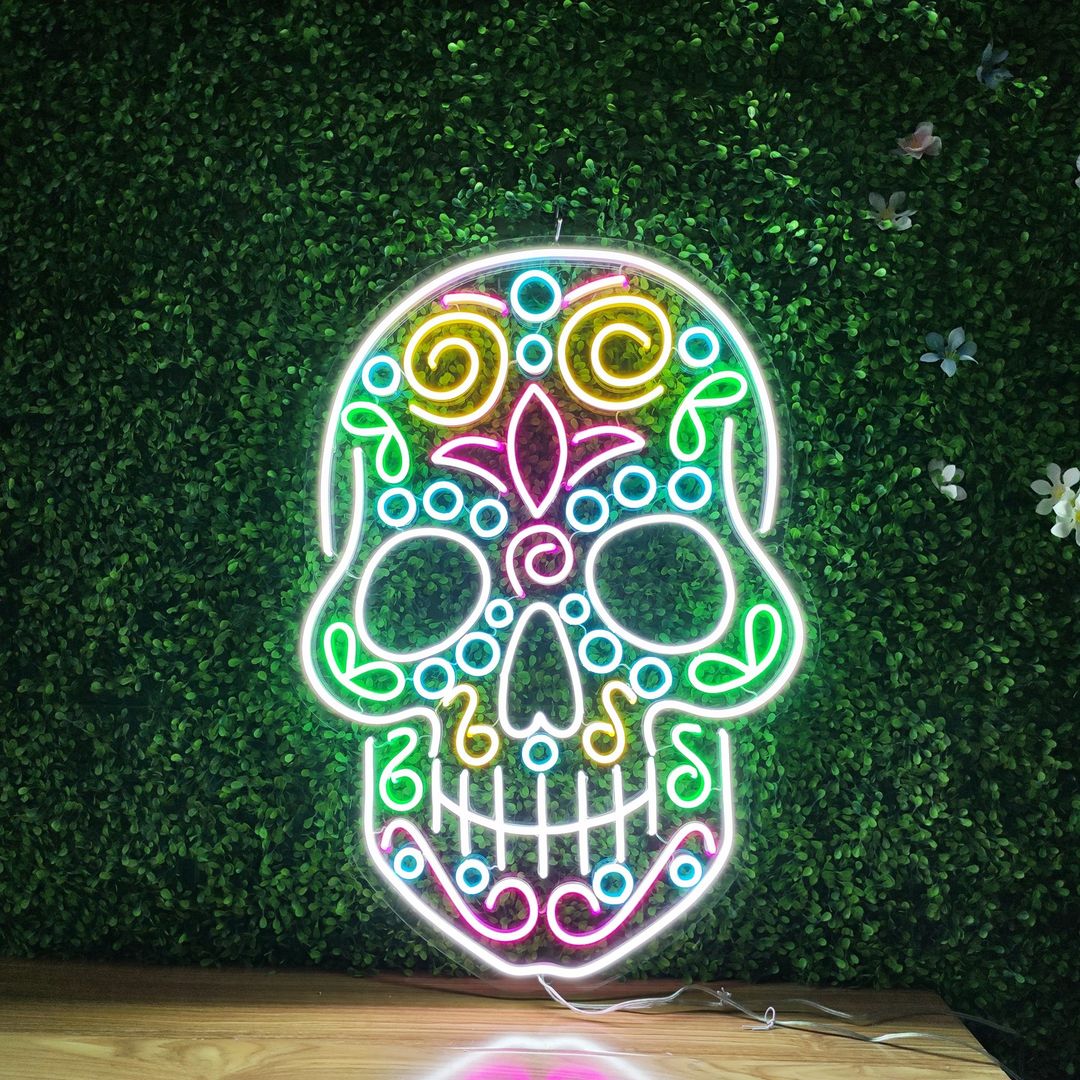 Led neon sign - Led neon bord - op maat gemaakt - custom - meerdere kleuren - figure(s) - Skull - Skelet led neon sign 