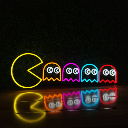 Led neon sign - Led neon bord - op maat gemaakt - custom - meerdere kleuren - figure(s) - Pacman led neon sign 