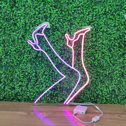 Led neon sign - Led neon bord - op maat gemaakt - custom - meerdere kleuren - figure(s) - Legs up in the air led neon sign 