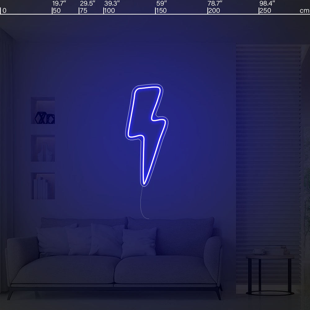 Led neon sign - Led neon bord - op maat gemaakt - custom - meerdere kleuren - figure(s) - Lightning - bliksem led neon sign 