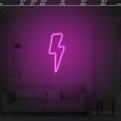 Led neon sign - Led neon bord - op maat gemaakt - custom - meerdere kleuren - figure(s) - Lightning - bliksem led neon sign 