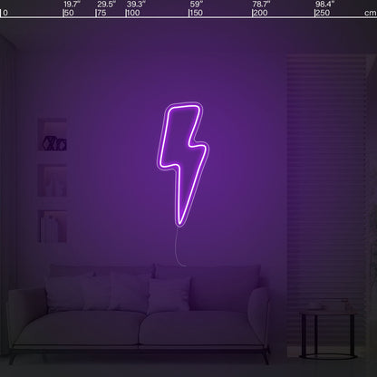 Led neon sign - Led neon bord - op maat gemaakt - custom - meerdere kleuren - figure(s) - Lightning - bliksem led neon sign 