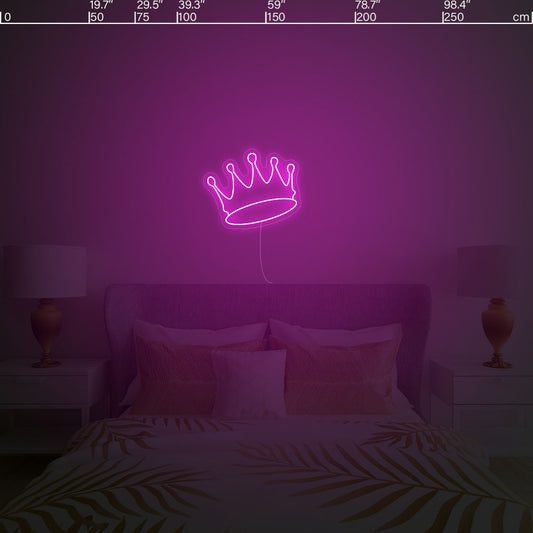 Led neon sign - Led neon bord - op maat gemaakt - custom - meerdere kleuren - figuur - crown led neon sign 